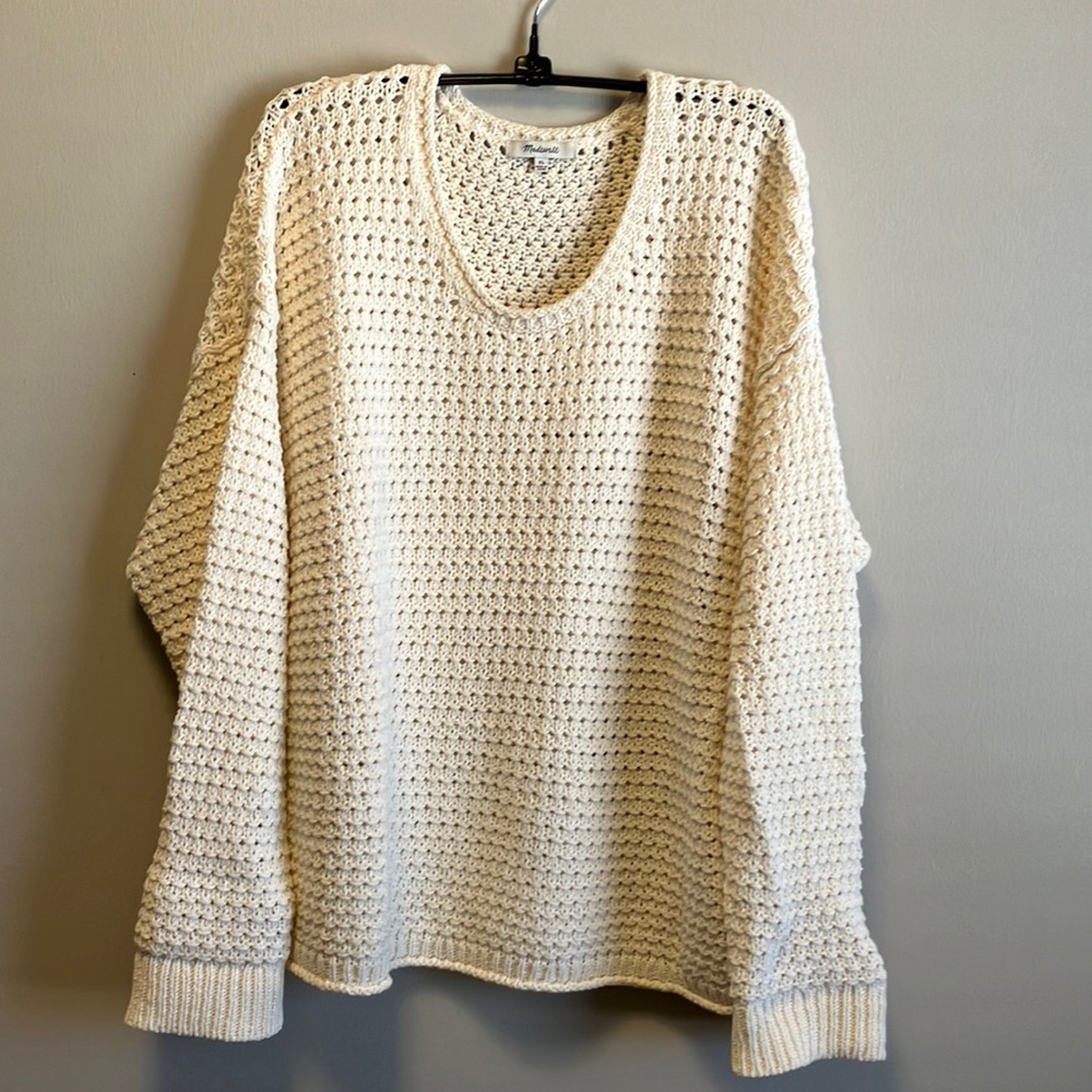 Madewell Open-Stitch Austen Pullover Sweater